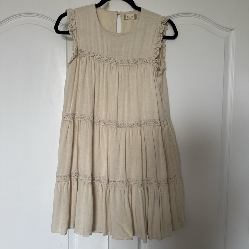 Altar'd State Cream Ruffle Dress